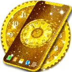 Logo of Gold Glitter Clock Wallpaper android Application 